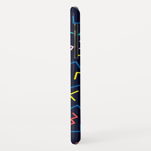 Personalisierter Kreis, Random Zig Zags Case-Mate iPhone Hülle (Hinten/Links)