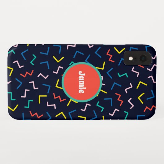 Personalisierter Kreis, Random Zig Zags Case-Mate iPhone Hülle (Rückseite (Horizontal))