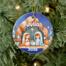 Personalisierter Krippen-Weihnachtsschmuck