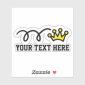 Personalisierter Kronenlogo-Aufkleber Aufkleber (Blatt)