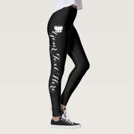 Personalisierter Kronenname Schwarz Leggings
