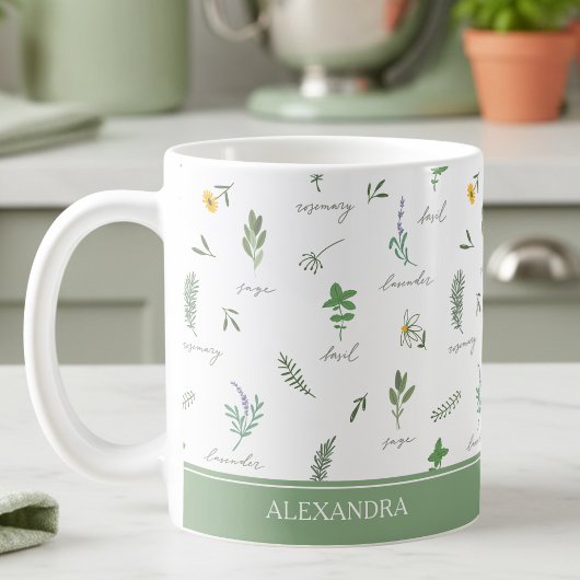 Personalisierter Küchengarten Botanik-Becher Kaffeetasse
