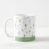 Personalisierter Küchengarten Botanik-Becher Kaffeetasse (Links)