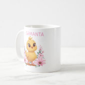 Personalisierter Küken-Becher Kaffeetasse (Vorderseite Links)
