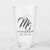 Personalisierter kundenspezifischer Herr Frau Glas (Rückseite)