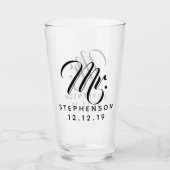 Personalisierter kundenspezifischer Herr Frau Glas (Vorderseite)