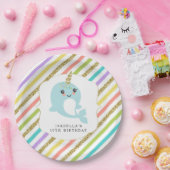 Personalisierter kundenspezifischer Narwhal Pappteller (Party)