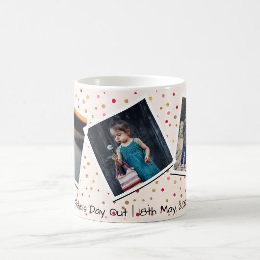 Personalisierter kundenspezifischer Text mit 3 Kaffeetasse (Mittel)