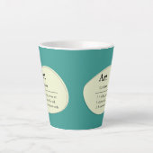 Personalisierter Kunst-Wörterbuch-Stil-Kaffeebeche Milchtasse (Vorderseite)