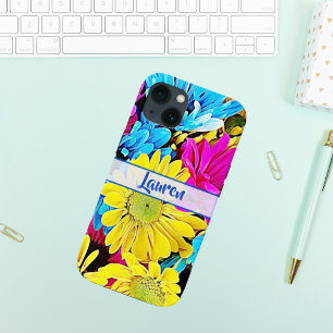 Personalisierter Künstlerischer Blumendärmelname Case-Mate iPhone Hülle