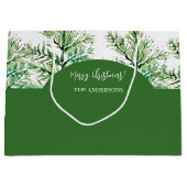 Personalisierter künstlerischer Christbaum Große Geschenktüte (Vorderseite)