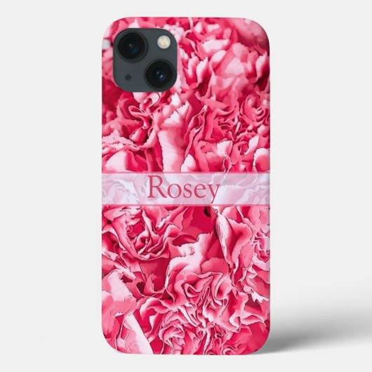 Personalisierter Künstlerischer Rosatiname Case-Mate iPhone Hülle (Rückseite)