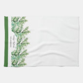 Personalisierter künstlerischer Wasserfarbenbaum Geschirrtuch (Horizontal)