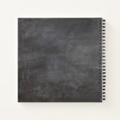 Personalisierter Künstlername-Skizze Schwarz-weiß Notizblock (Rückseite)