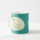 Personalisierter Kunstwörterbuch-Stil-Kaffeebecher Kaffeetasse (Vorderseite Links)