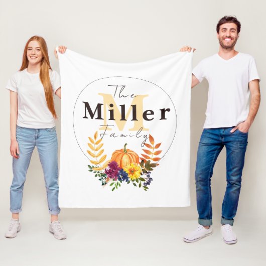 Personalisierter Kürbis Fleecedecke (Beispiel)