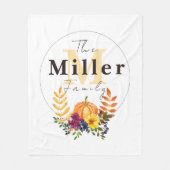 Personalisierter Kürbis Fleecedecke (Vorderseite)