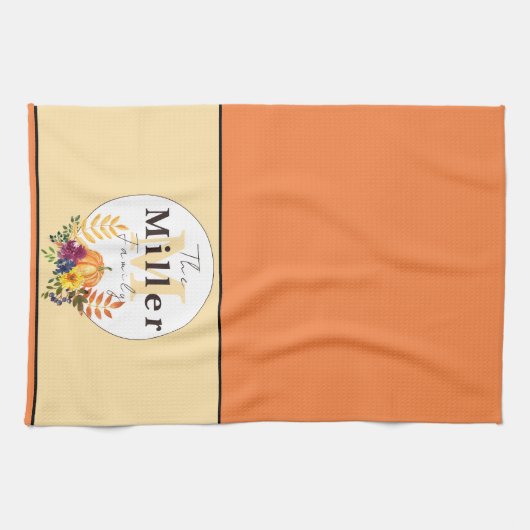 Personalisierter Kürbis Geschirrtuch (Horizontal)