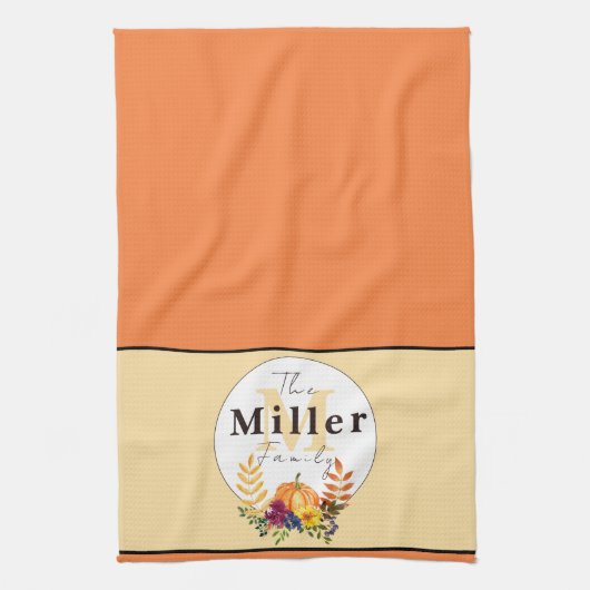 Personalisierter Kürbis Geschirrtuch (Vertikal)