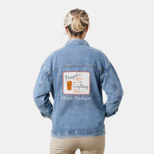 Personalisierter Kürbis und Gewürz für immer Jeansjacke