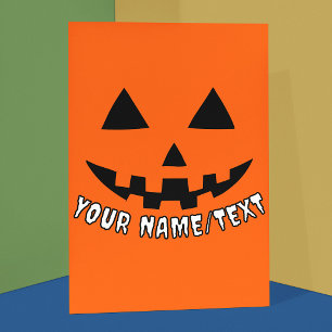 Personalisierter KürbisHalloween Ihr Name oder TEX Karte