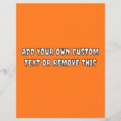 Personalisierter KürbisHalloween-Name und CUSTOM-T Flyer (Hinten)