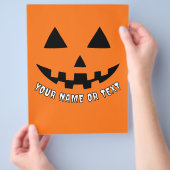 Personalisierter KürbisHalloween-Name und CUSTOM-T Flyer (Hand)
