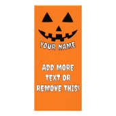 Personalisierter KürbisHalloween Werbekarte (Vorne)