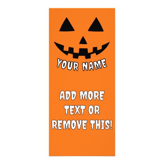 Personalisierter KürbisHalloween Werbekarte (Vorne)