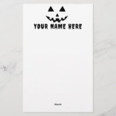 Personalisierter Kürbiskehl Briefpapier (Rückseite)