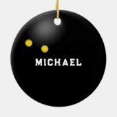 personalisierter Kürbisspieler sammelbar Keramik Ornament (Hinten)