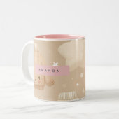 Personalisierter kuscheliger Herbst Neutraler Kürb Zweifarbige Tasse (Vorderseite Links)