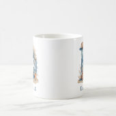 Personalisierter Küstenmonogramm Anfangsbuchstabe Kaffeetasse (Mittel)