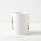Personalisierter Küstenmonogramm Anfangsbuchstabe  Kaffeetasse (Mittel)