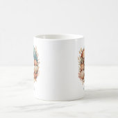 Personalisierter Küstenmonogramm Anfangsbuchstabe Kaffeetasse (Mittel)