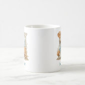 Personalisierter Küstenmonogramm Anfangsbuchstabe Kaffeetasse (Mittel)
