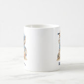 Personalisierter Küstenmonogramm-B-Initialstrand Kaffeetasse (Mittel)