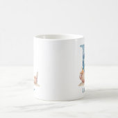 Personalisierter Küstenmonogramm-Initialen-Becher Kaffeetasse (Mittel)