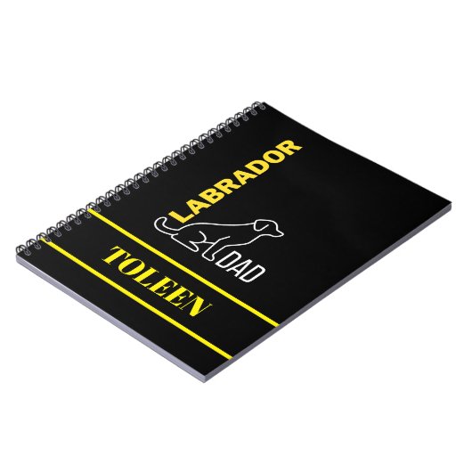 Personalisierter Labrador Hund Notizblock (Linke Seite)