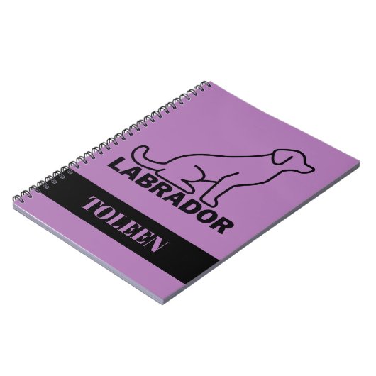 Personalisierter Labrador Hund Notizblock (Linke Seite)