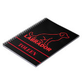 Personalisierter Labrador Hund Notizblock (Linke Seite)