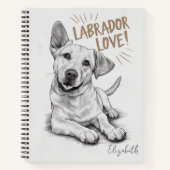 Personalisierter Labrador Liebe Hund Notizblock (Vorderseite)