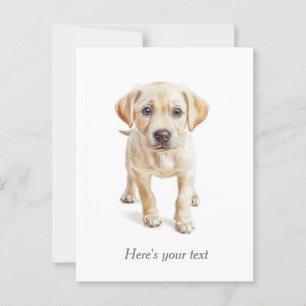 Personalisierter Labrador Puppy Hund Postkarte