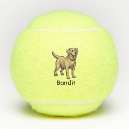 Personalisierter Labrador Retriever Dog Tennis Bal Tennisbälle
