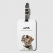 Personalisierter Labrador Retriever Gepäckanhänger (Vorderseite Vertikal)