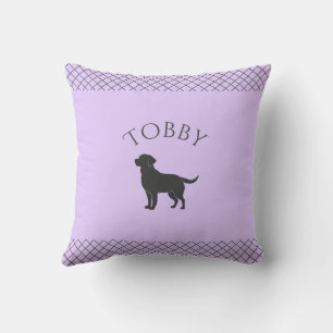 Personalisierter Labrador Retriever in Lavendel Kissen