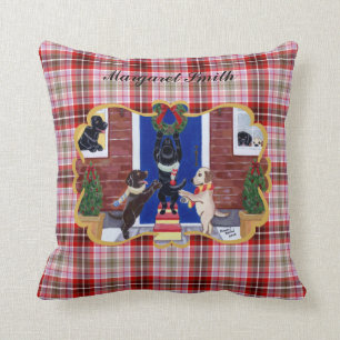 Personalisierter Labrador-Retriever-Weihnachtsspaß Kissen