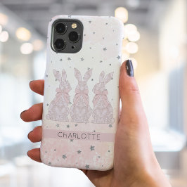 Personalisierter Lace Bunny iPhone Case