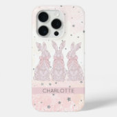 Personalisierter Lace Bunny iPhone Case (Rückseite)