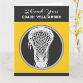Personalisierter Lacrosse Coach Karte (Gelbe Blume)